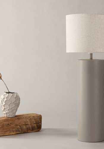 VIND KOLLEKSJON Ume x Josefin Lustig gulvlampe - lys gr lin og gr jern