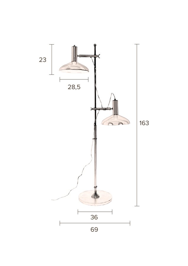 DUTCHBONE Karish Stehleuchte - Messingeisen