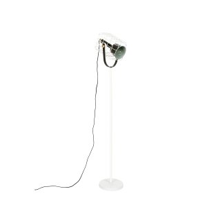 WHITE LABEL LIVING Golvlampa i bur – vit aluminium