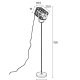WHITE LABEL LIVING Cage gulvlampe - hvit aluminium
