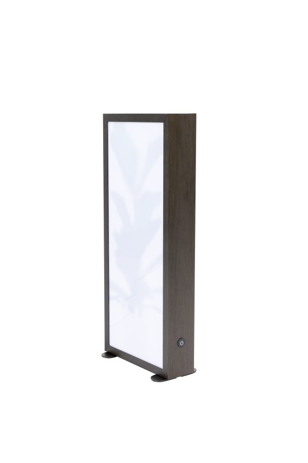 ZUIVER Grow L gulvlampe - glass og sort tre