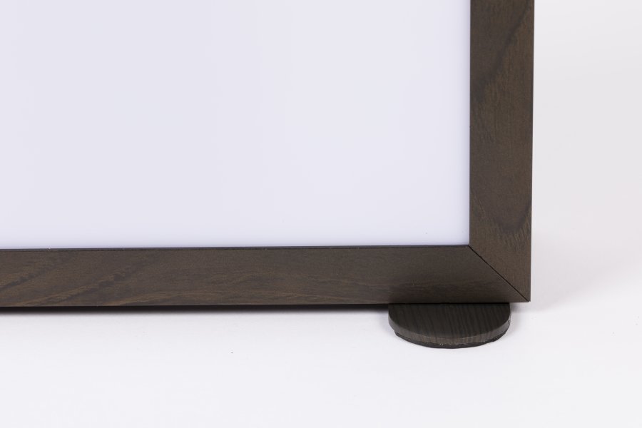 ZUIVER Grow L gulvlampe - glass og sort tre