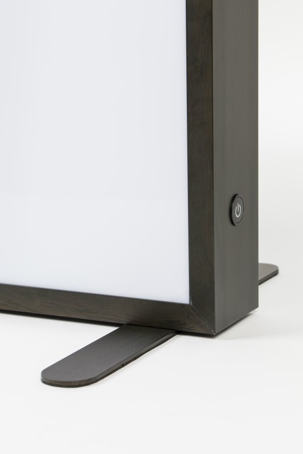 ZUIVER Grow XL gulvlampe - glass og sort tre