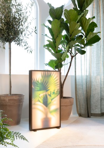 ZUIVER Grow XL gulvlampe - glass og sort tre