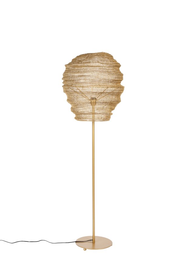 WHITE LABEL LIVING Lena gulvlampe - messingjern