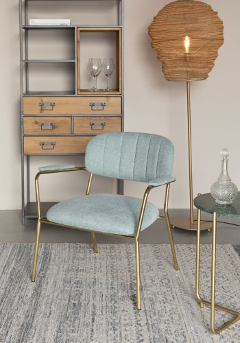 WHITE LABEL LIVING Lena gulvlampe - messingjern