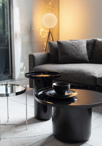 ZUIVER Sien gulvlampe - naturlig rotting og brun valntt finish