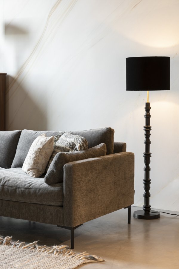 ZUIVER Totem gulvlampe - sort aluminium