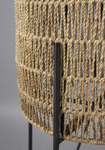 DUTCHBONE Kari Stehlampe - natürliche Jute und Eisen