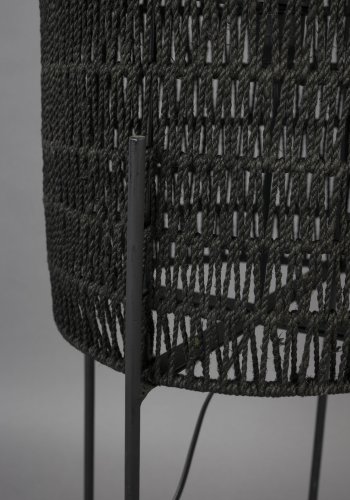 DUTCHBONE Kari gulvlampe - svart jute og jern