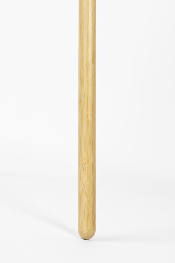 ZUIVER Vifte gulvlampe - hvit og naturlig bambus