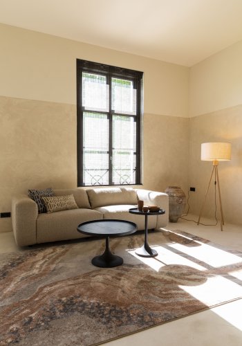 ZUIVER Vifte gulvlampe - hvit og naturlig bambus