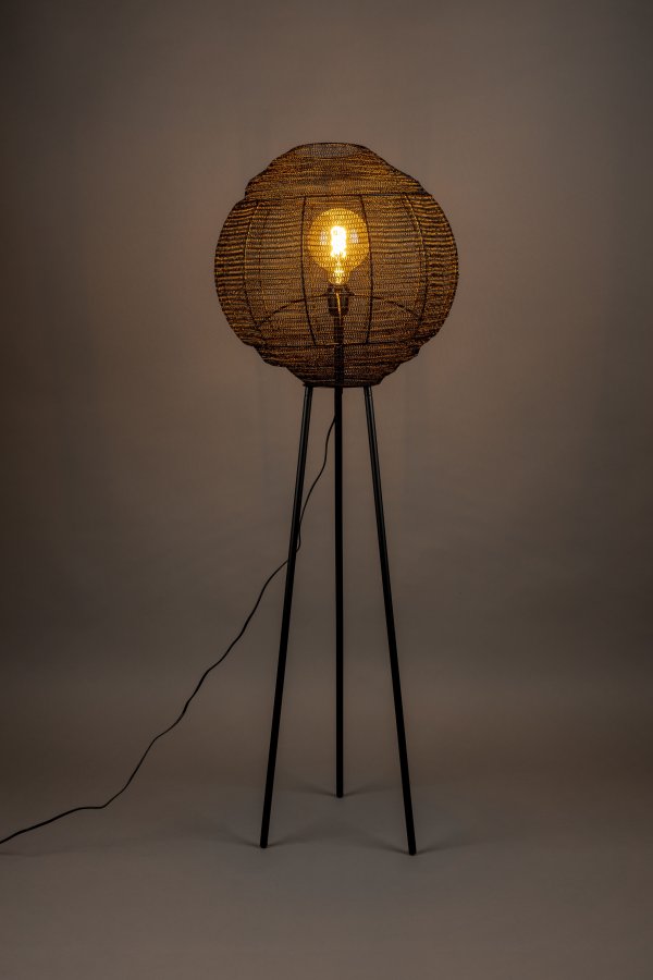 DUTCHBONE Gulvlampe Meezan Svart