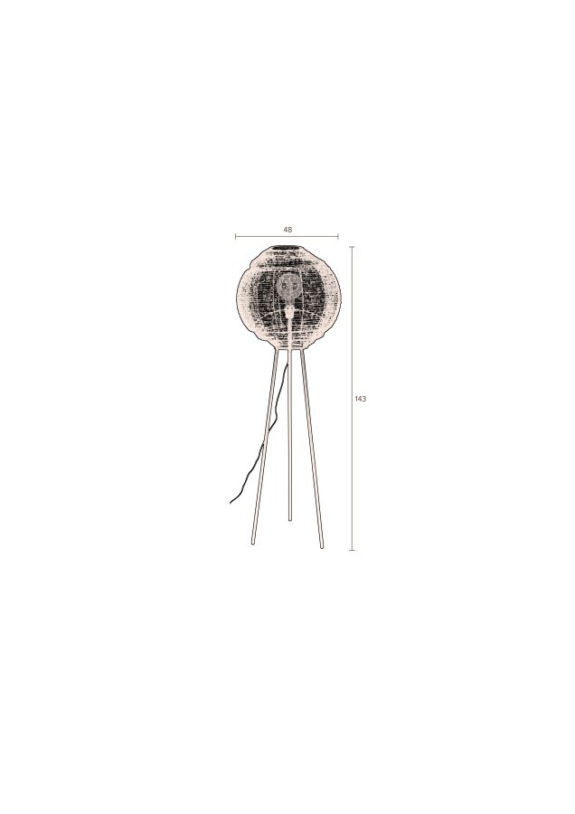 DUTCHBONE Gulvlampe Meezan Svart