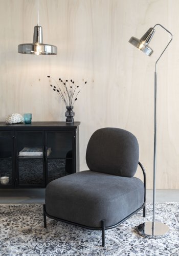 WHITE LABEL LIVING Anshin Smoke gulvlampe - grtt glass