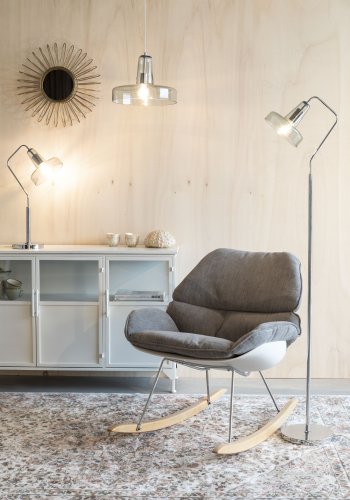 WHITE LABEL LIVING Anshin Grnn gulvlampe - grnt glass