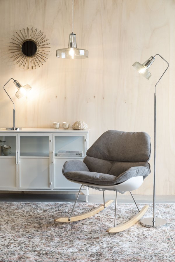 WHITE LABEL LIVING Anshin Grnn gulvlampe - grnt glass