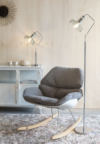 WHITE LABEL LIVING Anshin Grnn gulvlampe - grnt glass