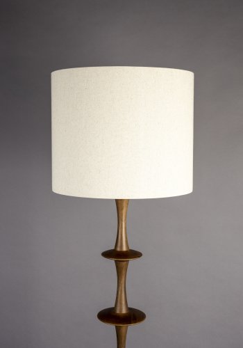 DUTCHBONE Cath Stehleuchte - Leinen und walnussfarbenes Mangoholz