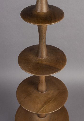 DUTCHBONE Cath Stehleuchte - Leinen und walnussfarbenes Mangoholz