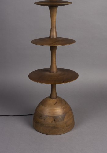 DUTCHBONE Cath Stehleuchte - Leinen und walnussfarbenes Mangoholz