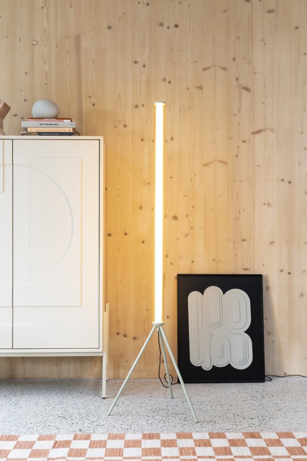 ZUIVER Scotty gulvlampe - beige glass