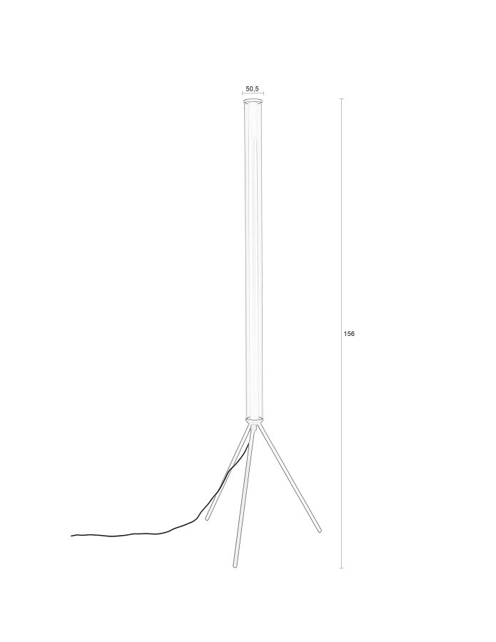 ZUIVER Scotty gulvlampe - beige glass