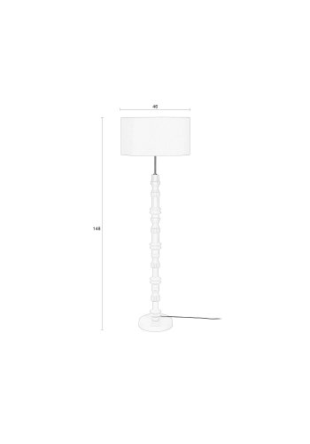 ZUIVER Totem gulvlampe - beige aluminium