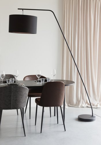 WHITE LABEL LIVING Martine gulvlampe - sort metall
