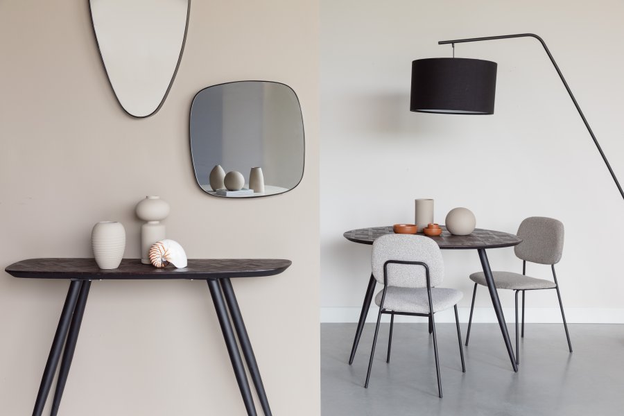 WHITE LABEL LIVING Martine gulvlampe - sort metall