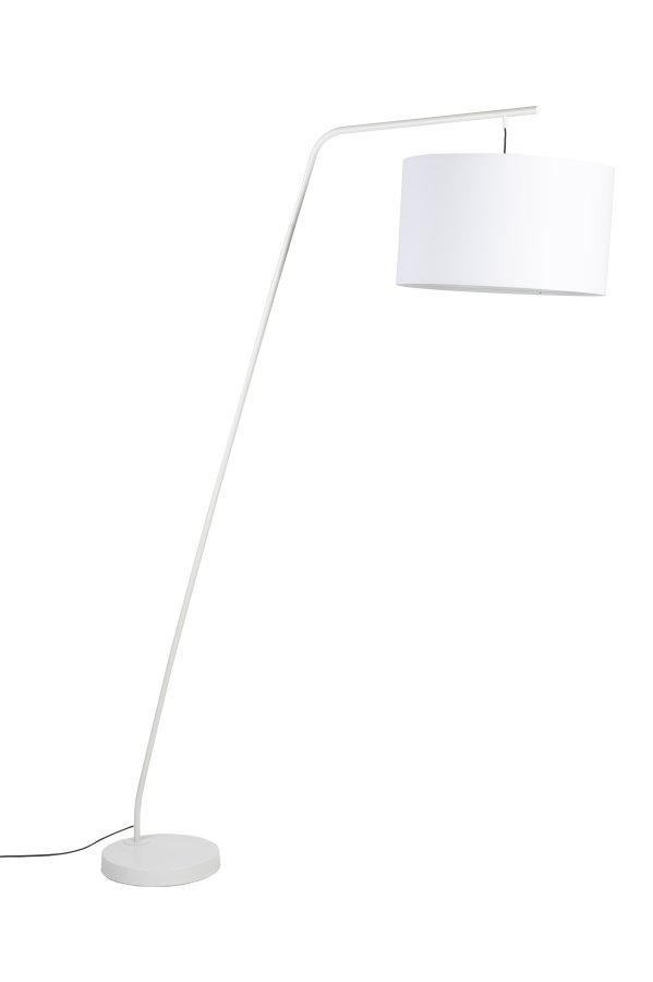 WHITE LABEL LIVING Martine gulvlampe - hvit metall