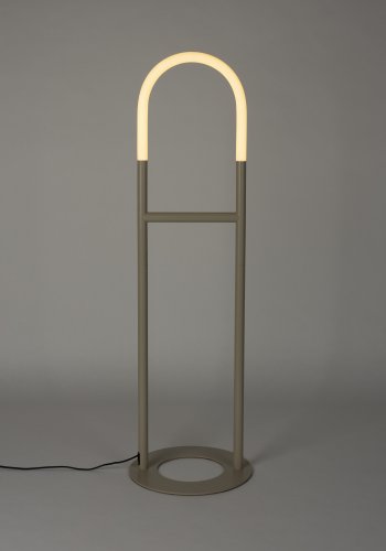 ZUIVER Arch gulvlampe - akryl og beige metall