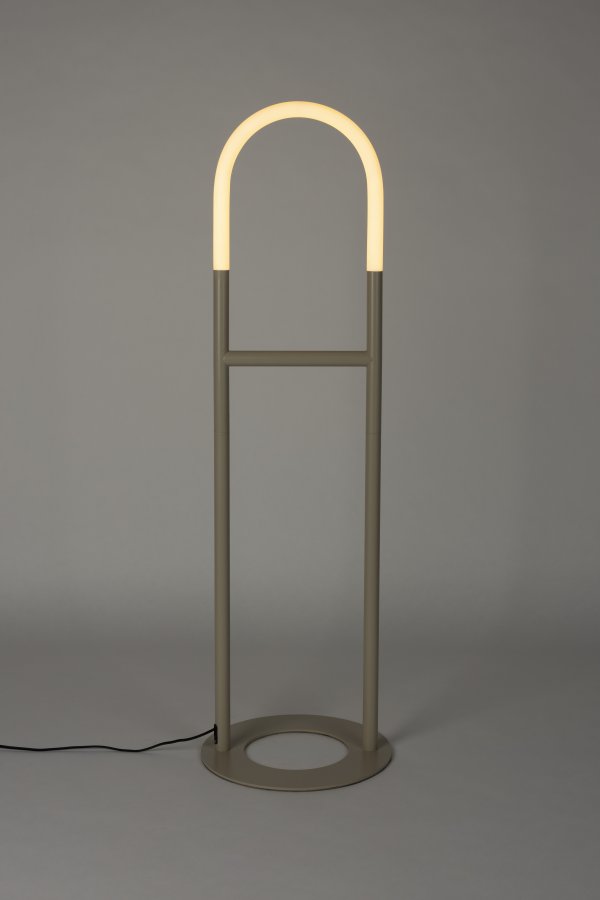 ZUIVER Arch gulvlampe - akryl og beige metall