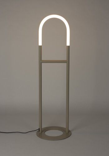ZUIVER Arch gulvlampe - akryl og beige metall