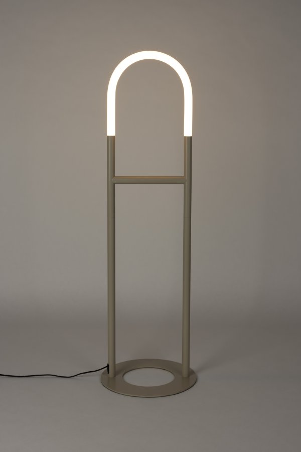 ZUIVER Arch gulvlampe - akryl og beige metall