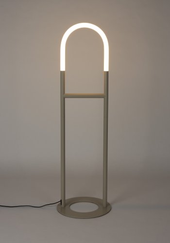 ZUIVER Arch gulvlampe - akryl og beige metall
