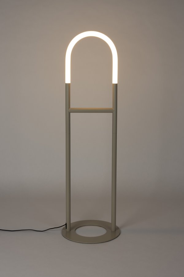 ZUIVER Arch gulvlampe - akryl og beige metall