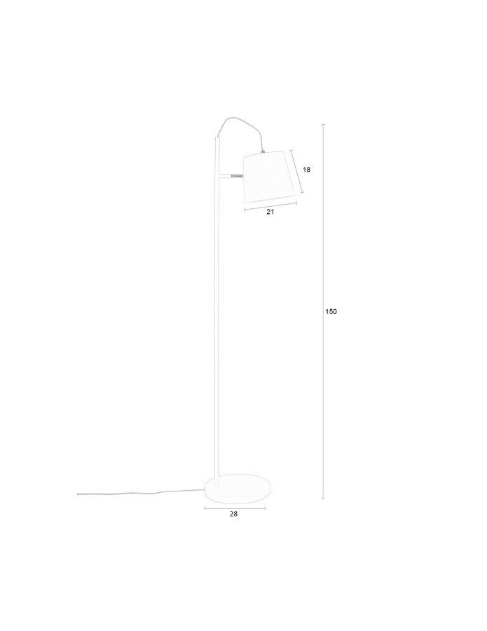 ZUIVER Gulvlampe Buckle Head Beige