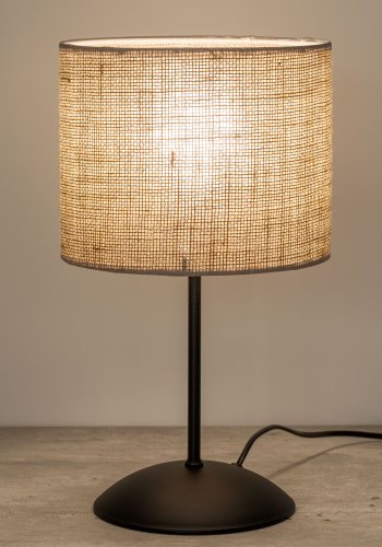 TK Jute bordlampe - natur jute og sort metal