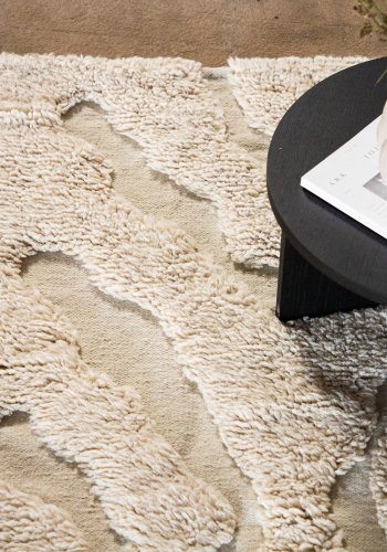 VIND COLLECTION Trondheim x Josefin Lustig teppe, rektangulrt - beige ull (170x240)