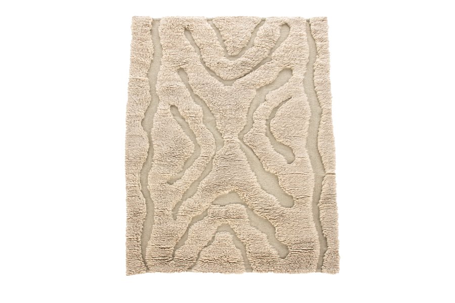VIND COLLECTION Trondheim x Josefin Lustig teppe, rektangulrt - beige ull (170x240)