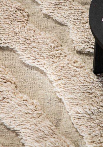 VIND COLLECTION Trondheim x Josefin Lustig teppe, rektangulrt - beige ull (170x240)