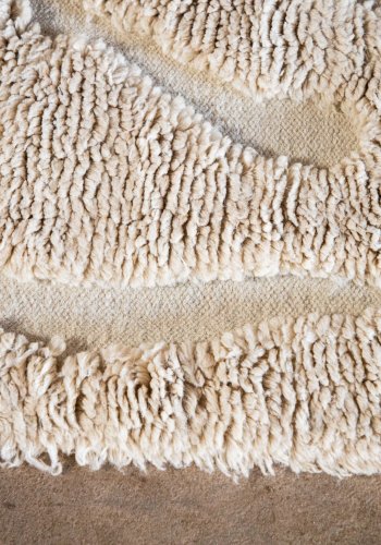 VIND COLLECTION Trondheim x Josefin Lustig teppe, rektangulrt - beige ull (170x240)