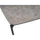 Couchtisch Malta, rechteckig – beigefarbenes Terrazzo-HPL und schwarzes Metall (120 x 70 x H: 42)