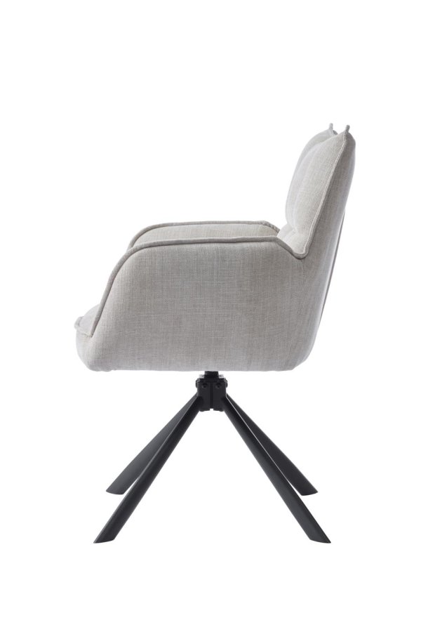 Select Marilla III svingstol, m. armlener - lin polyester