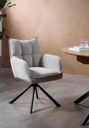 Select Marilla III svingstol, m. armlener - lin polyester