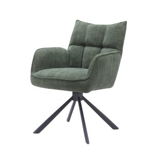 Select Marilla III snurrstol, med armstöd - skogsgrön polyester