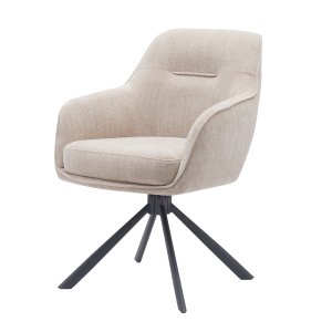 Vlj Avola III snurrstol, w. armstd - linne polyester