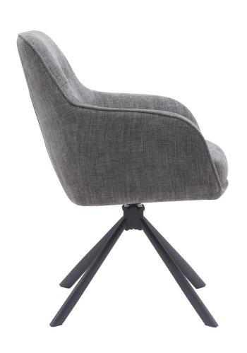 Avola drejestol, m. arml�n - grafit stof og sort st�l