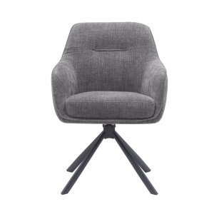 Avola drejestol, m. arml�n - grafit stof og sort st�l